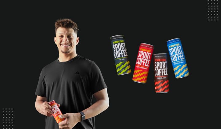 Patrick Mahomes Introduces Throne SPORT COFFEE: A New Era of Healthy, Ready-to-Drink Coffee.